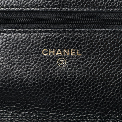 Chanel Caviar Quilted Wallet On Chain WOC Black 6 of 12