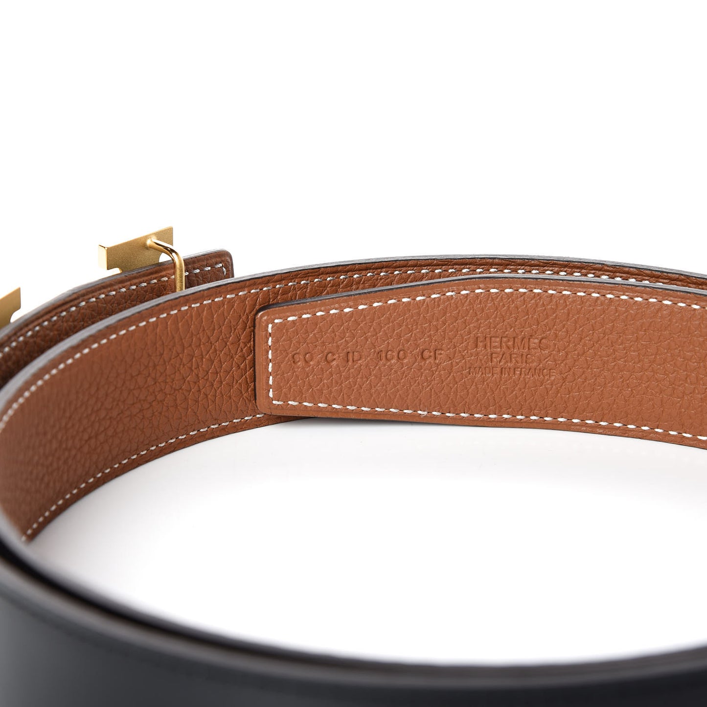 Box Togo 32mm Guilloche H Belt 90 Black Gold