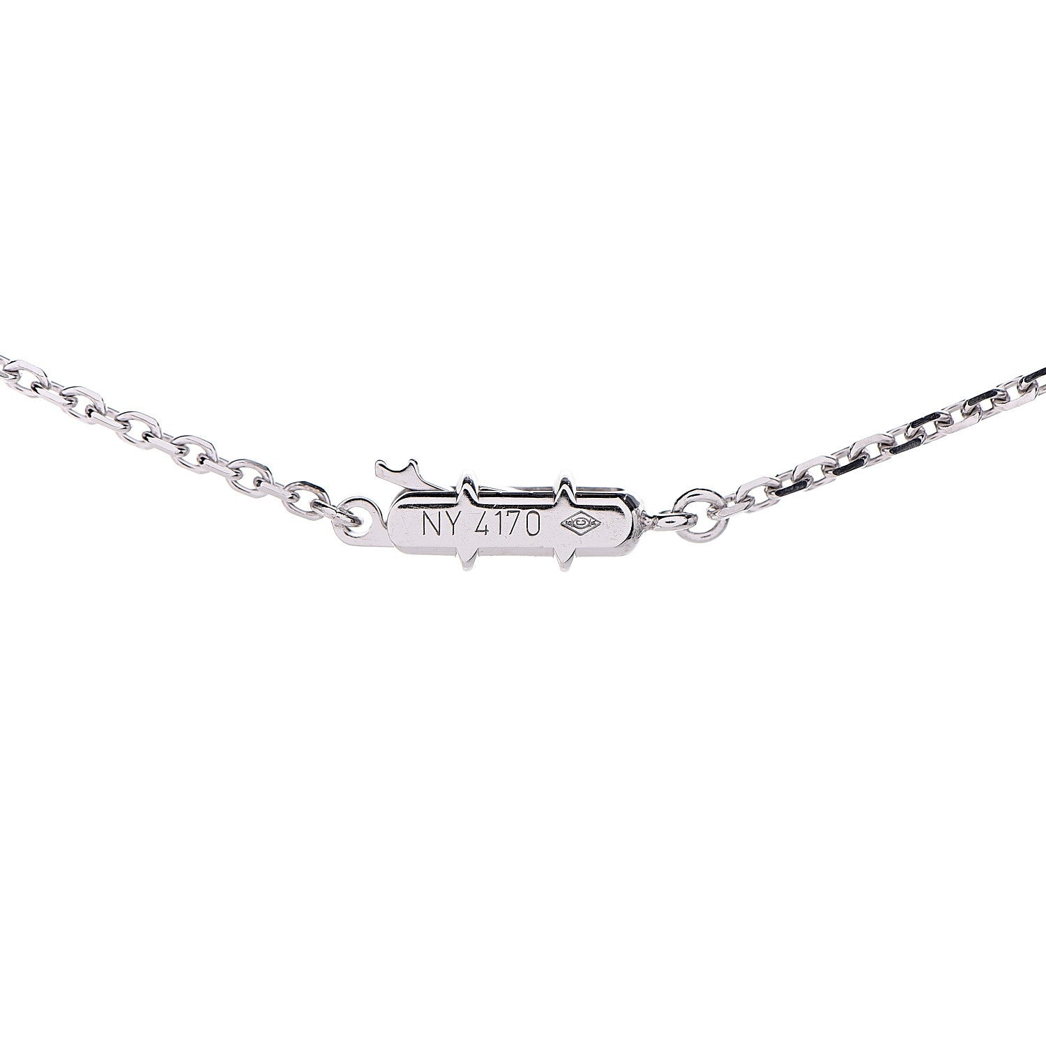 Cartier 18K White Gold Diamond Small Hearts and Symbols Pendant Necklace 5 of 7