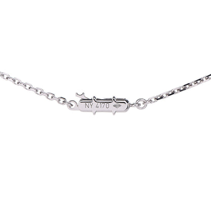 Cartier 18K White Gold Diamond Small Hearts and Symbols Pendant Necklace 5 of 7