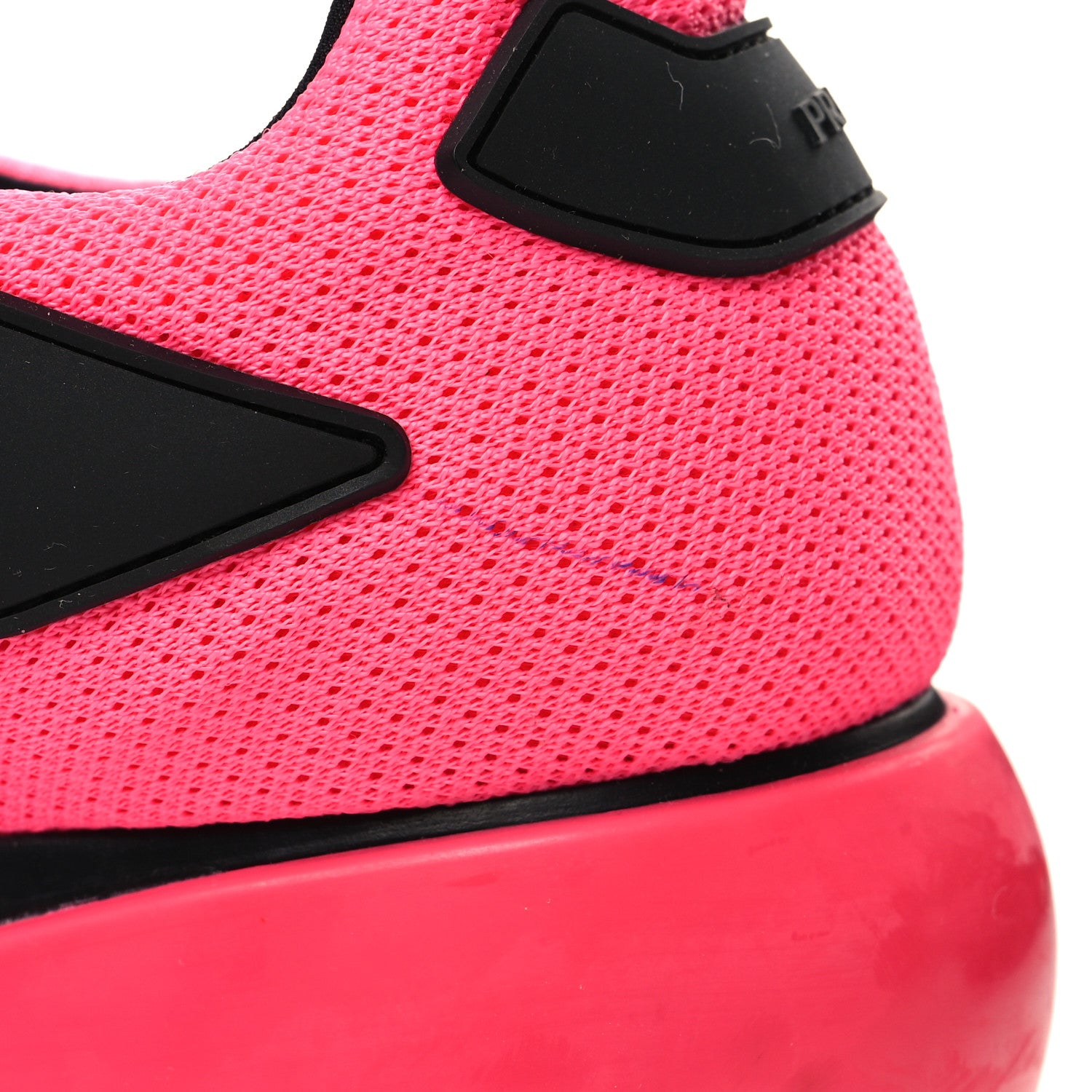 Prada Knit Cloudbust Sneakers 37 Rosa Fluo Black 8 of 8