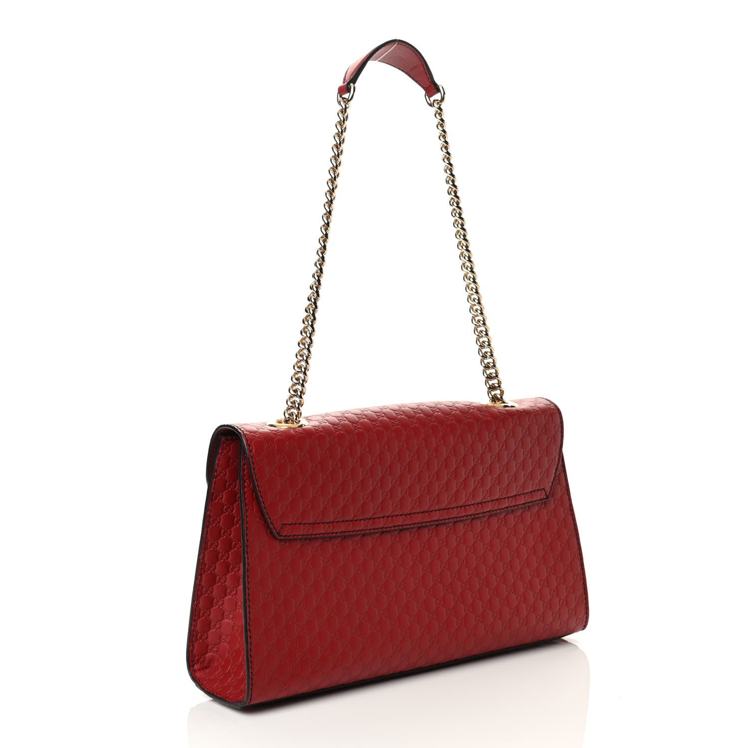 Gucci Microguccissima Medium Emily Chain Shoulder Bag Red 3 of 10
