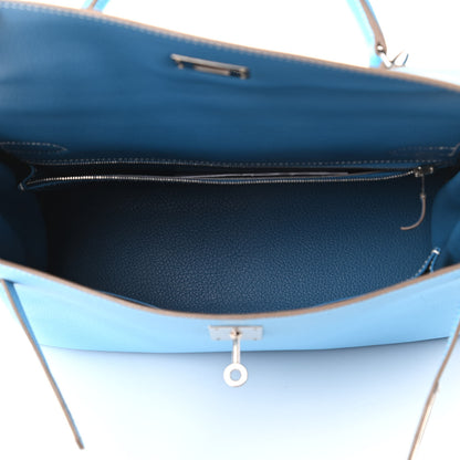 Hermes Epsom Candy Kelly Retourne 32 Celeste Mykonos 5 of 11