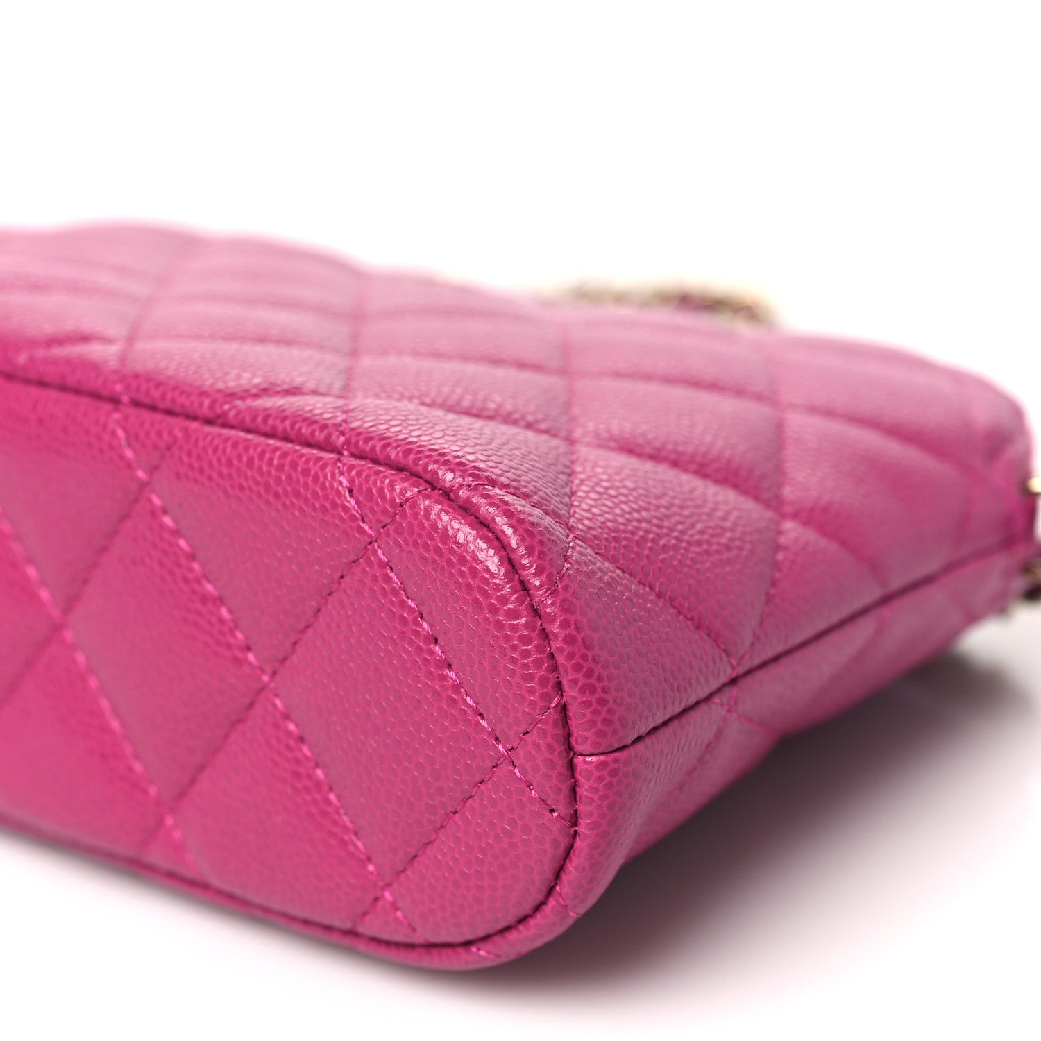 Chanel Caviar Quilted Classic Clutch With Chain Fuchsia 10 of 11