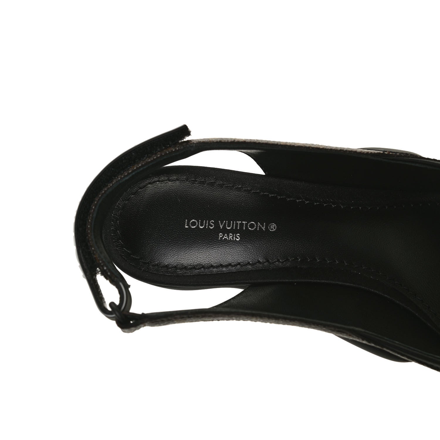 Louis Vuitton Patent Monogram Archlight Slingback Pumps 37 Black 10 of 13