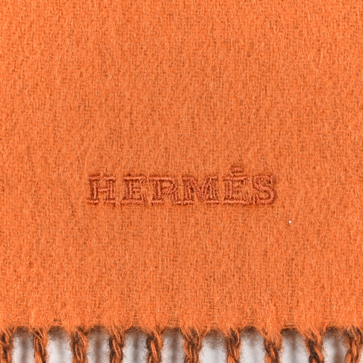 Cashmere Recto Verso Muffler Orange Boite Marron
