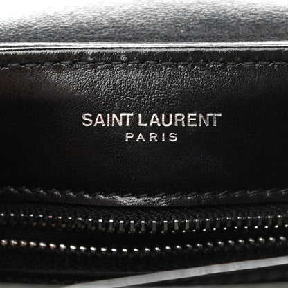 Saint Laurent Calfskin Y Quilted Monogram Toy Loulou Crossbody Bag Black 6 of 9