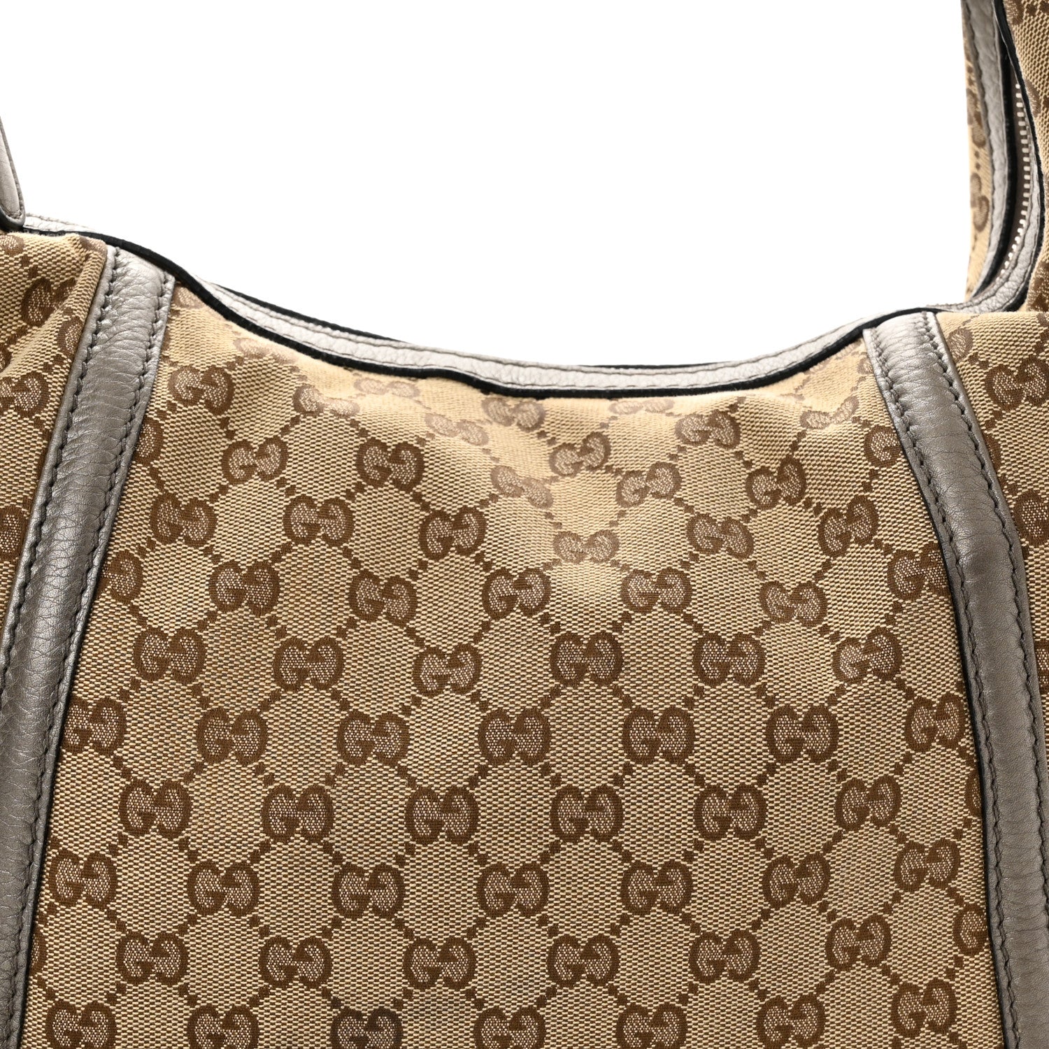 Gucci Monogram Medium Techno Horsebit Hobo Pewter 8 of 12