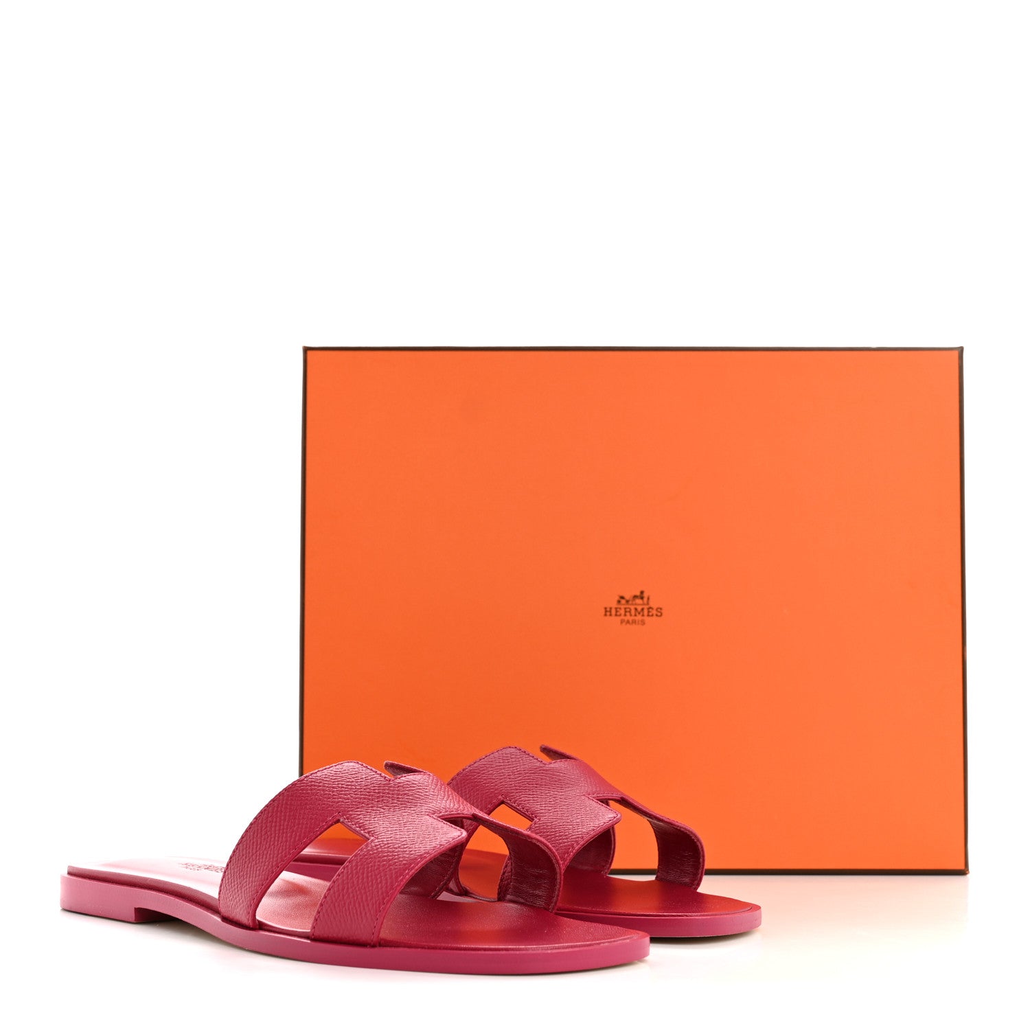 Hermes Epsom Oran Sandals 38 Rose Magenta 1801323 – FASHIONPHILE