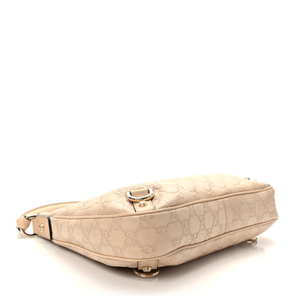Gucci Guccissima Medium Abbey D Ring Hobo Beige 4 of 9