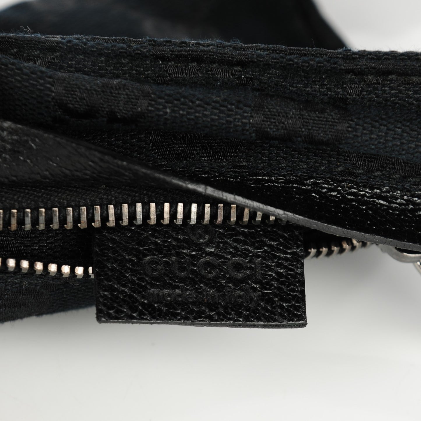 GG Monogram Double Pocket Belt Bag Black