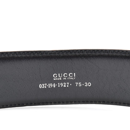 Gucci Calfskin Horsebit Selleria Belt 75 30 Black 3 of 6