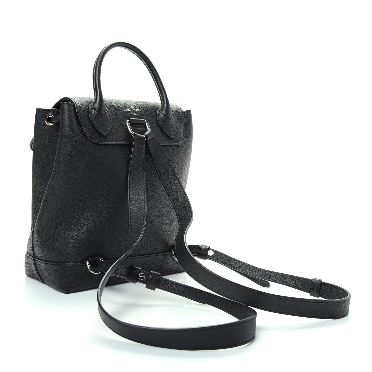 Louis Vuitton Calfskin Lockme Backpack Black 2 of 8