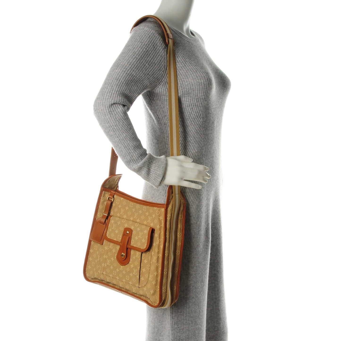 Mini Monogram Besace Mary Kate Beige