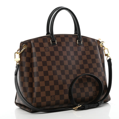 Louis Vuitton Damier Ebene Odeon Tote MM Black 2 of 7