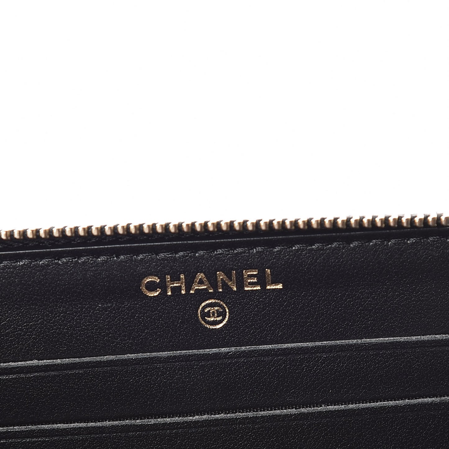 Caviar Quilted Small Filigree Zip Around Wallet Beige Black