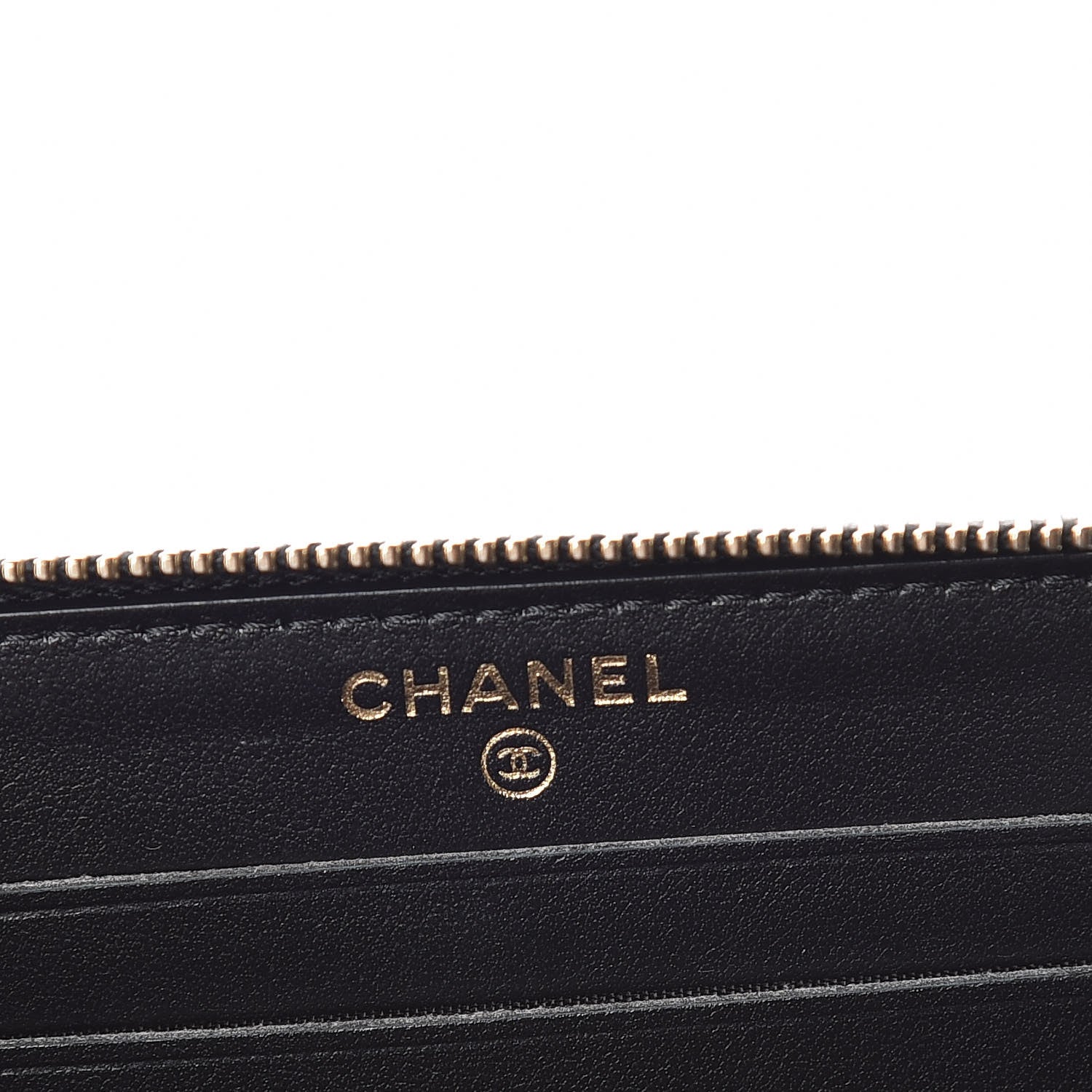 Chanel Caviar Quilted Small Filigree Zip Around Wallet Beige Black 8 of 15