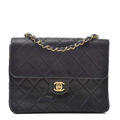 Chanel Lambskin Quilted Mini Square Flap Bag Black 1 of 15