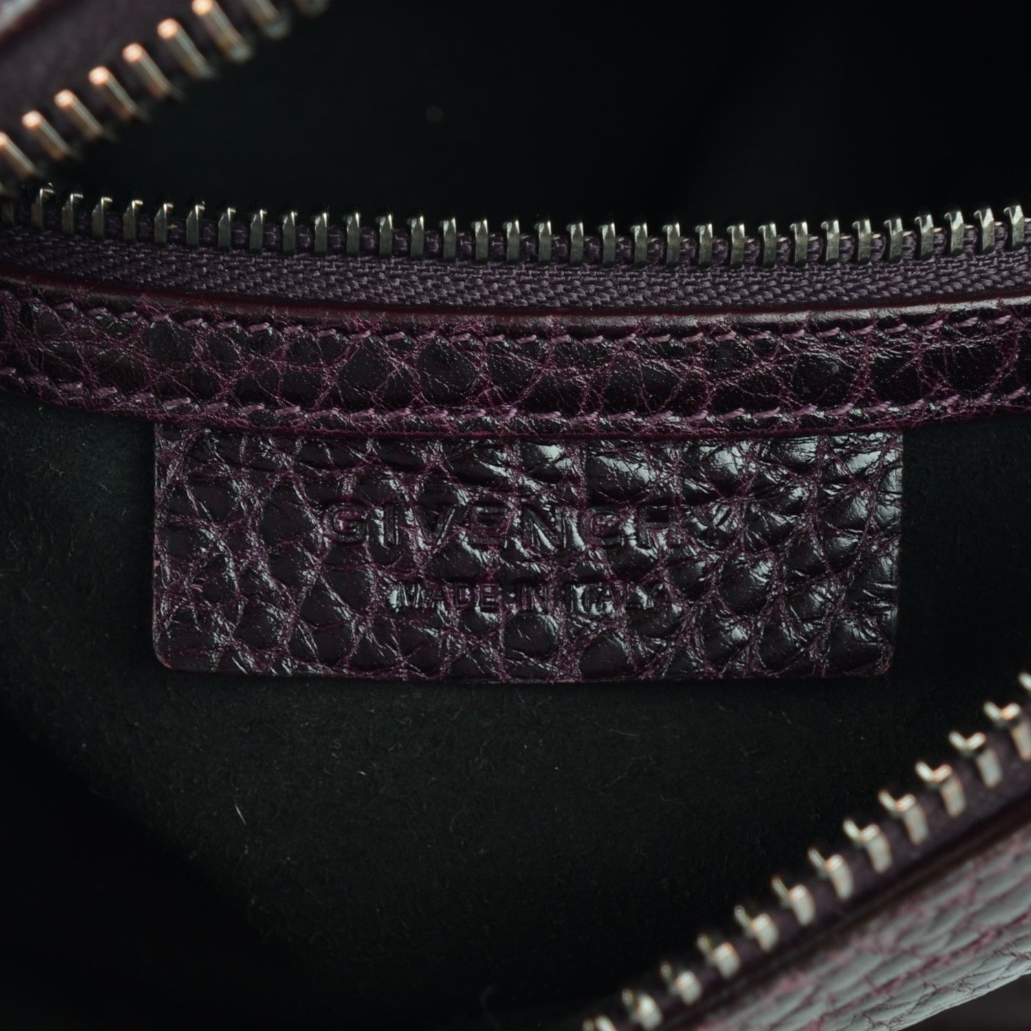 Givenchy Glazed Pebbled Calfskin Mini Lucrezia Aubergine 6 of 8
