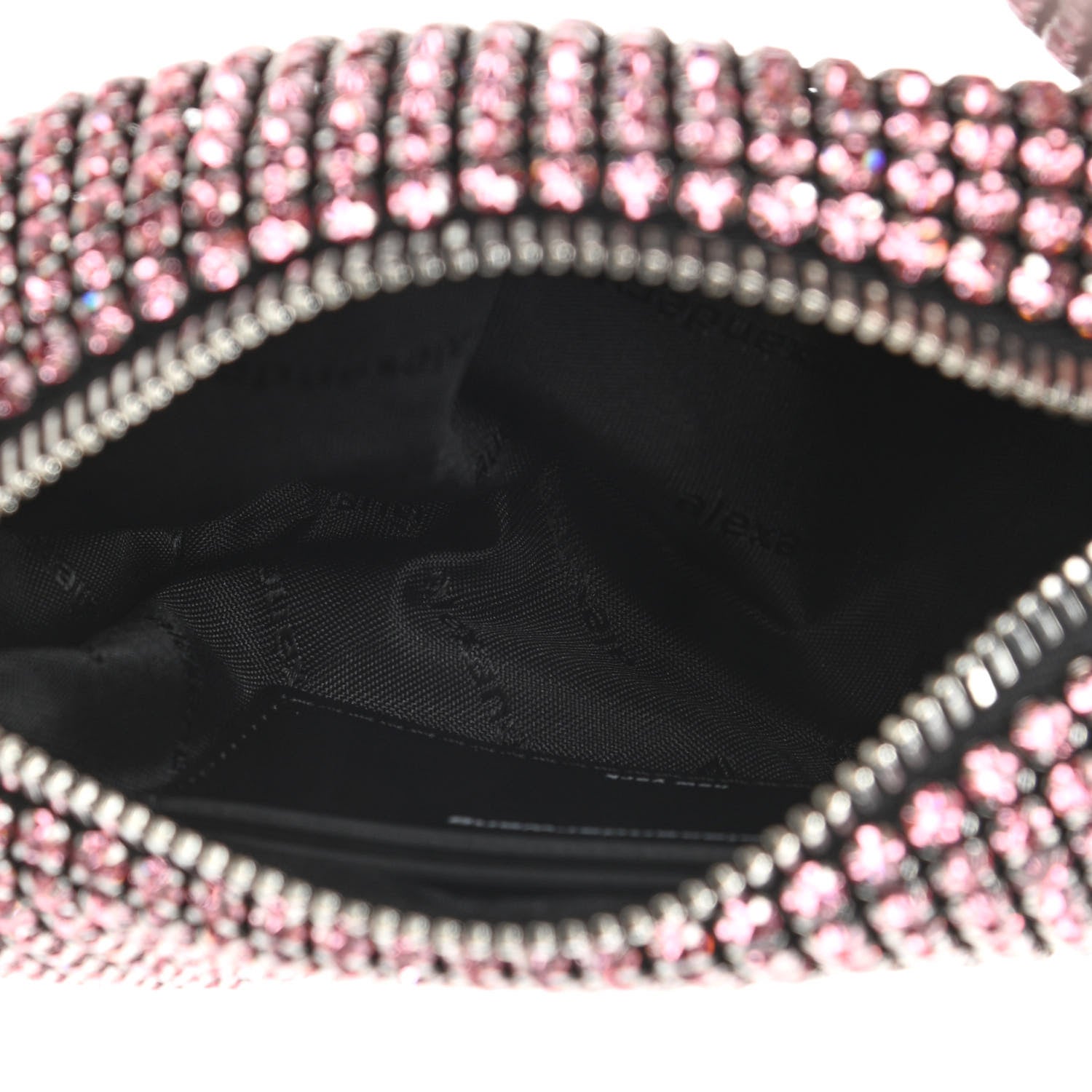 Alexander Wang Mesh Crystal Rhinestone Mini Heiress Pouch Pink 4 of 9