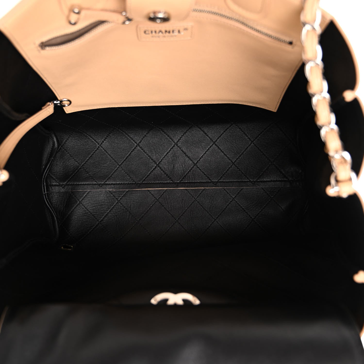 Chanel Caviar Stitched Large Shopping Tote Beige 5 of 10