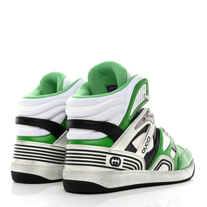 Gucci Demetra Mens Basket High Top Sneakers 8 Holly Green Great White Black 4 of 28