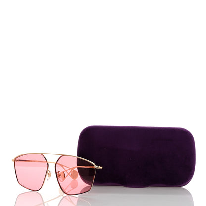 Gucci Square Frame GG0437SA Sunglasses Gold 8 of 8