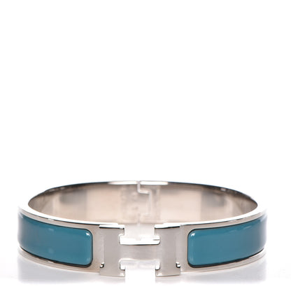 Hermes Enamel Narrow Clic Clac H Bracelet PM Bleu Indien 1 of 5