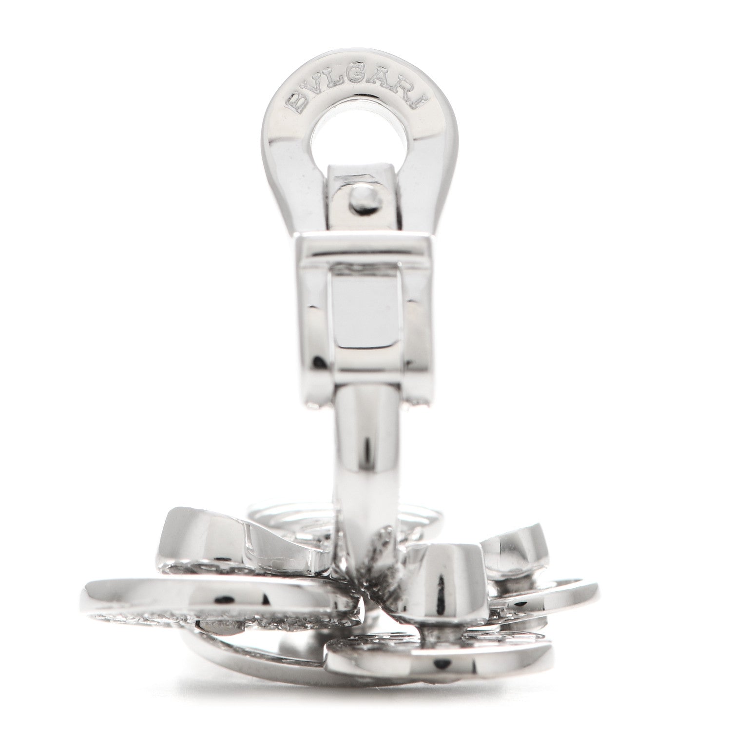 Bulgari 18K White Gold Diamond Cicladi Earrings 5 of 6