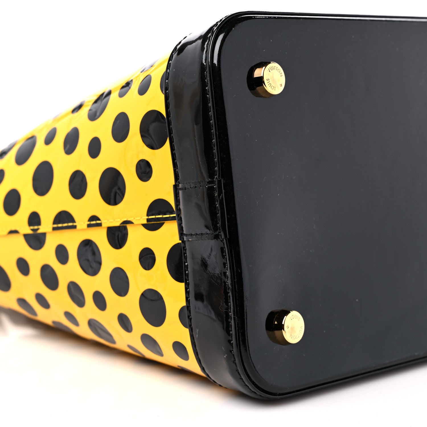 Louis Vuitton Vernis Kusama Infinity Dots Lockit MM Yellow 7 of 8
