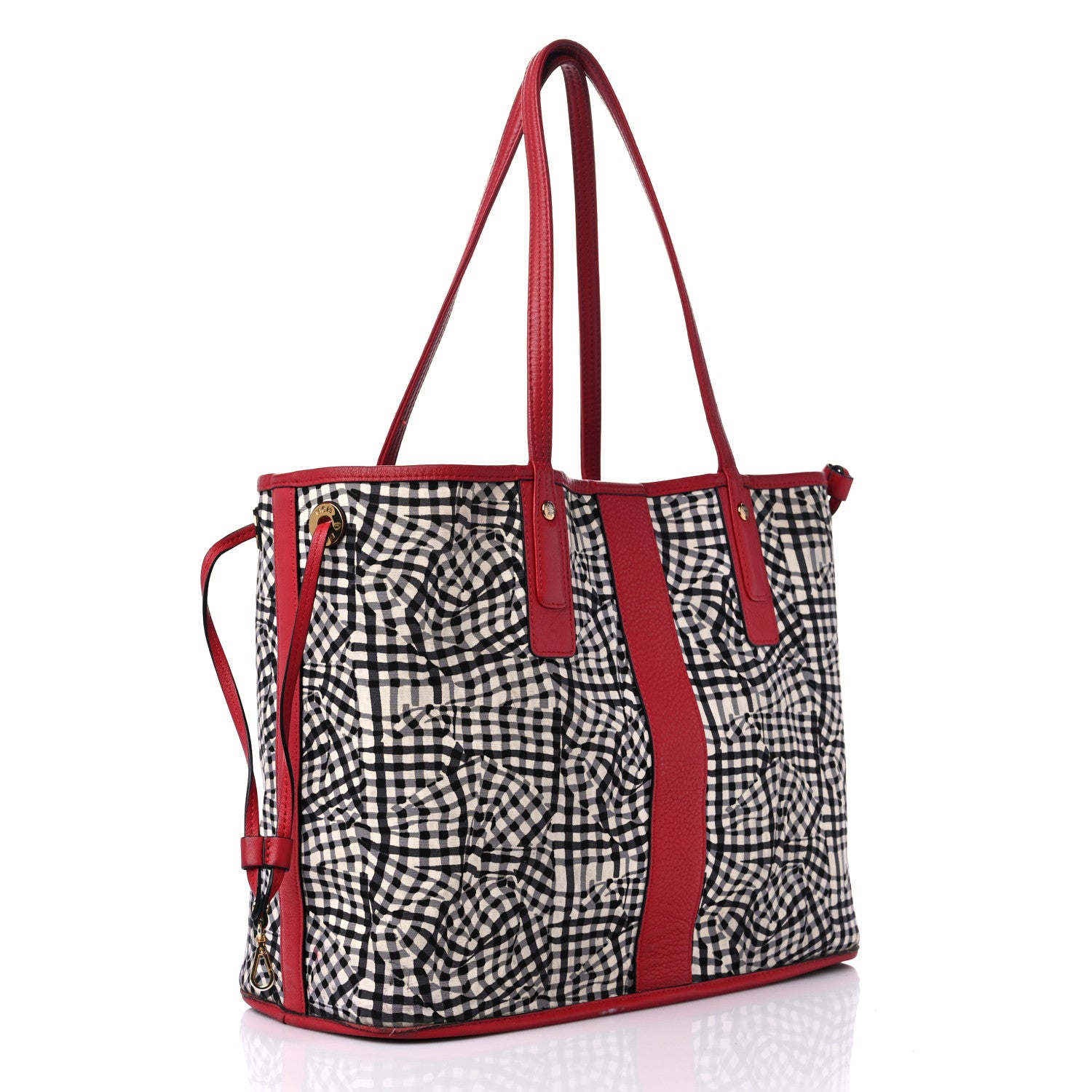 MCM Visetos Medium Liz Reversible Shopper Tote Ruby Red 13 of 22