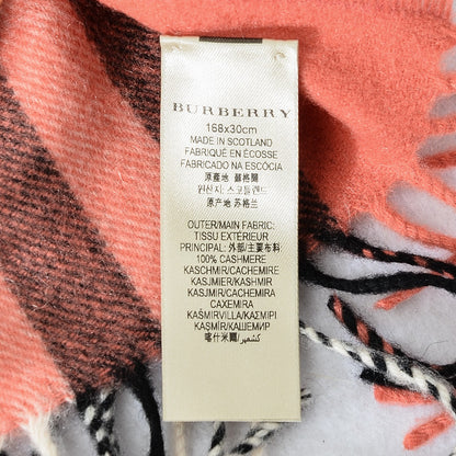 Burberry Cashmere Giant Check Scarf Pink 3 of 5