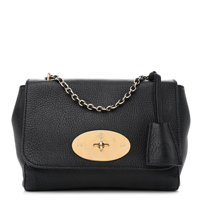 Mulberry Glossy Goatskin Small Lily Flap Black 1 of 10