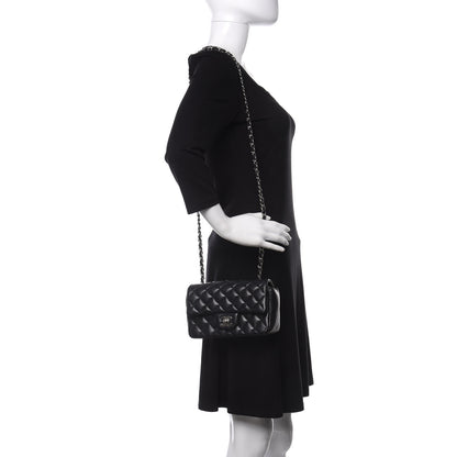 Chanel Lambskin Quilted Mini Rectangular Flap Black 2 of 10