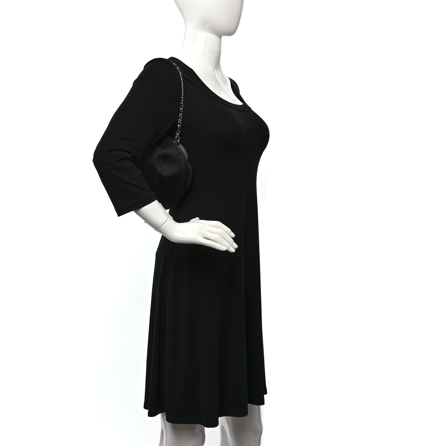 Lambskin Quilted Camelia Clutch Black