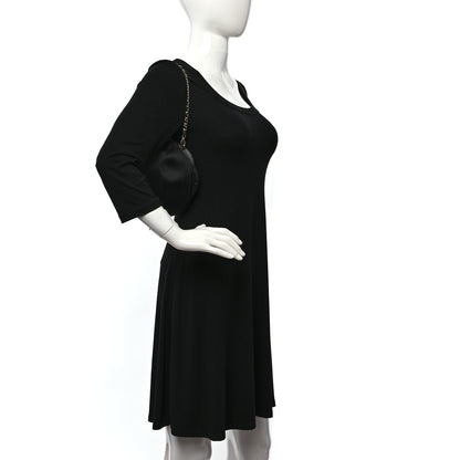 Chanel Lambskin Quilted Camelia Clutch Black 2 of 9