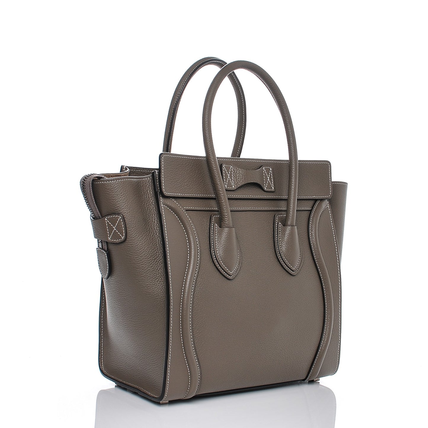 Drummed Calfskin Micro Luggage Souris