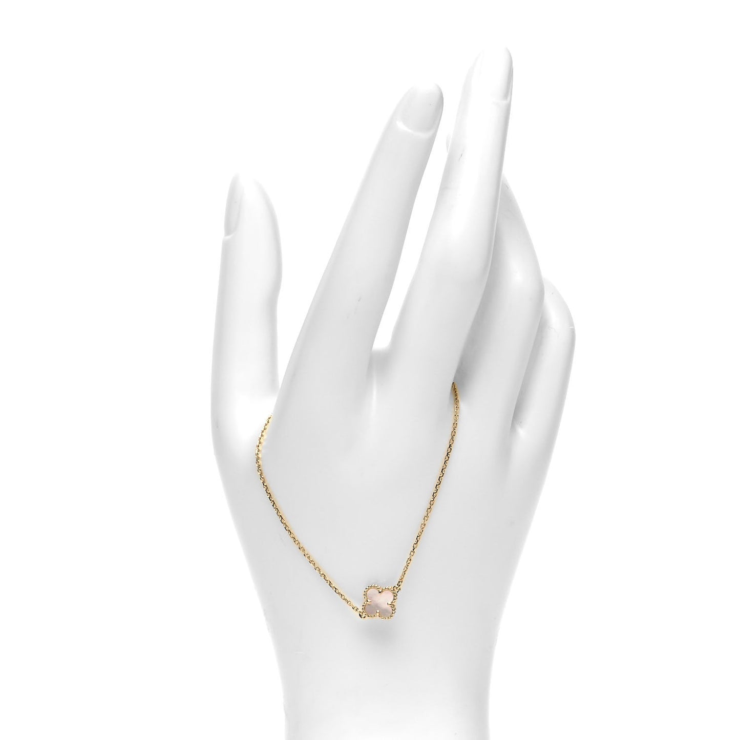 18K Yellow Gold Mother of Pearl Sweet Alhambra Bracelet