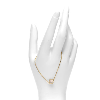 Van Cleef & Arpels 18K Yellow Gold Mother of Pearl Sweet Alhambra Bracelet 2 of 5