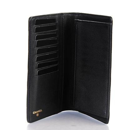 Chanel Patent Calfskin Quilted Yen Wallet Black 5 of 8