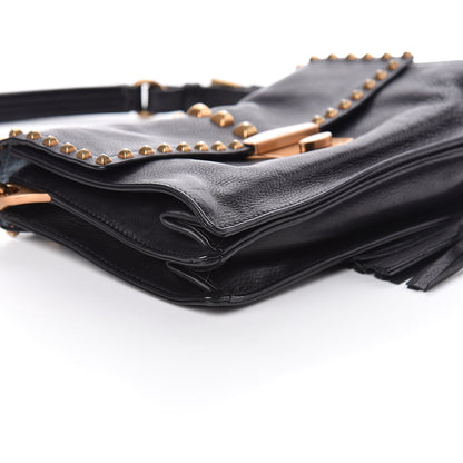 Prada Berlino Sound Semitracolla Studded Bag Black 9 of 10