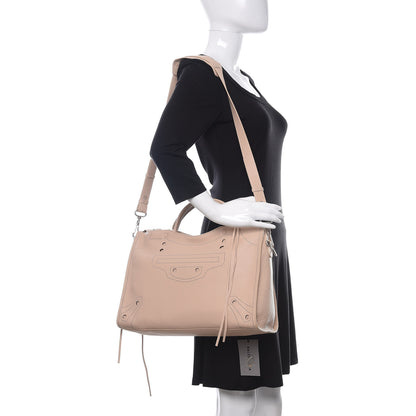 Balenciaga Veau Grana Perforated Blackout Hardware City Beige Poudre 2 of 9