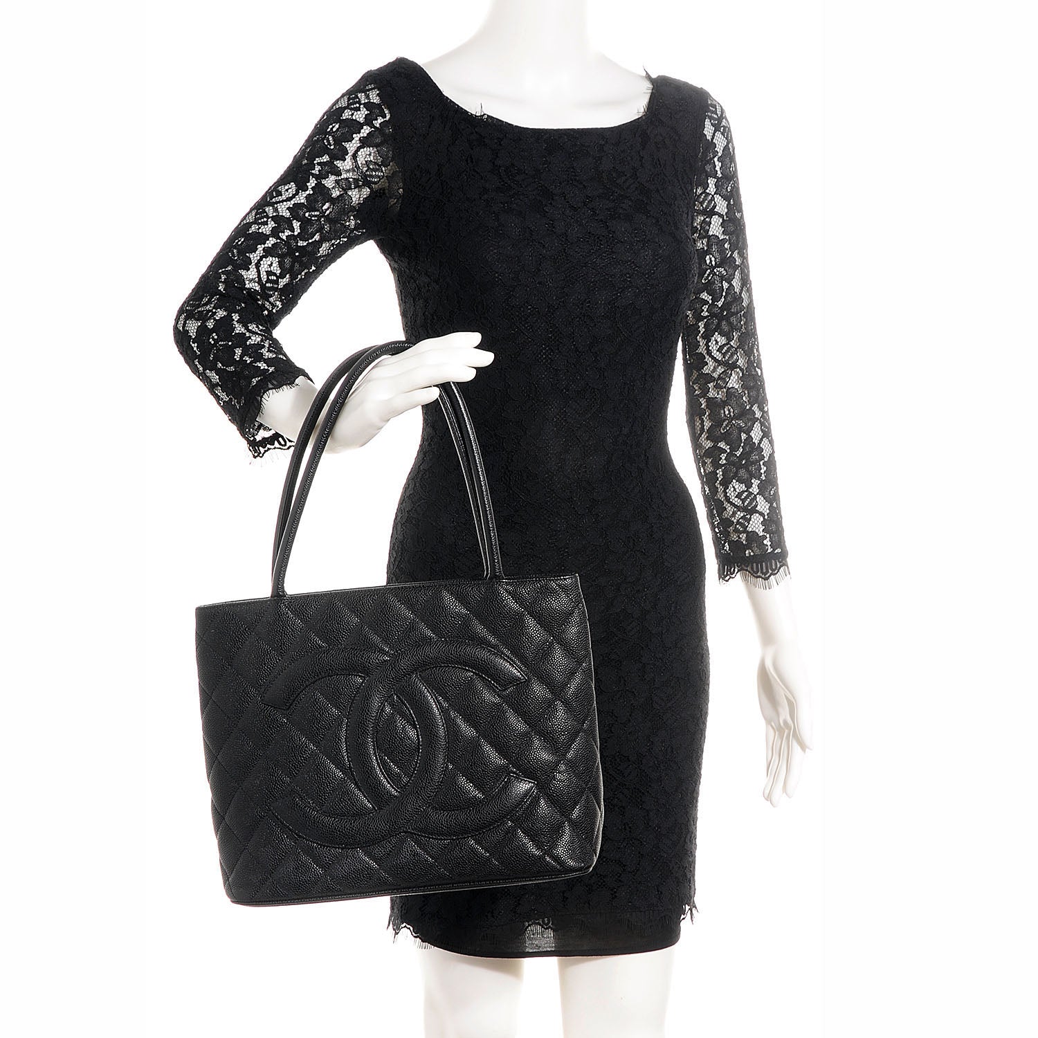 Chanel Caviar Medallion Tote Black 2 of 7
