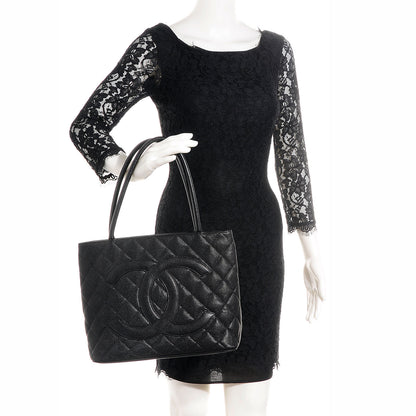 Chanel Caviar Medallion Tote Black 2 of 7