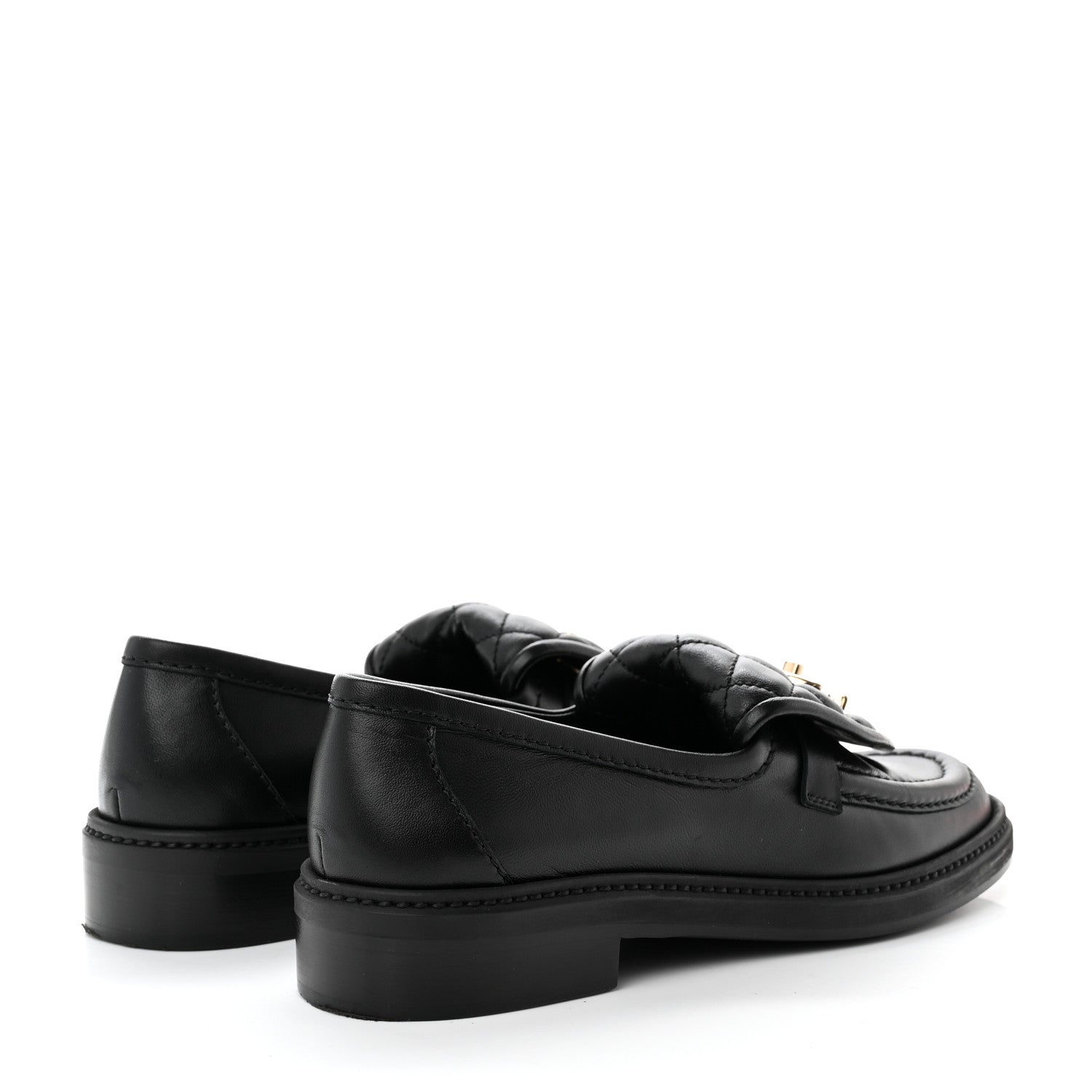 Chanel Lambskin Quilted CC Turnlock Loafers 36 Black 4 of 8