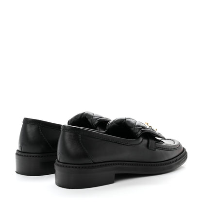 Chanel Lambskin Quilted CC Turnlock Loafers 36 Black 4 of 8