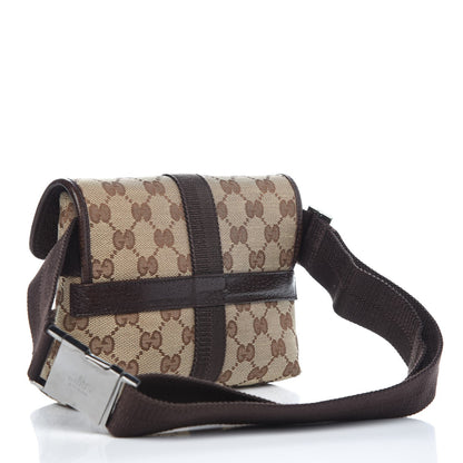 Gucci Monogram Waist Pouch Bag Dark Brown 3 of 12
