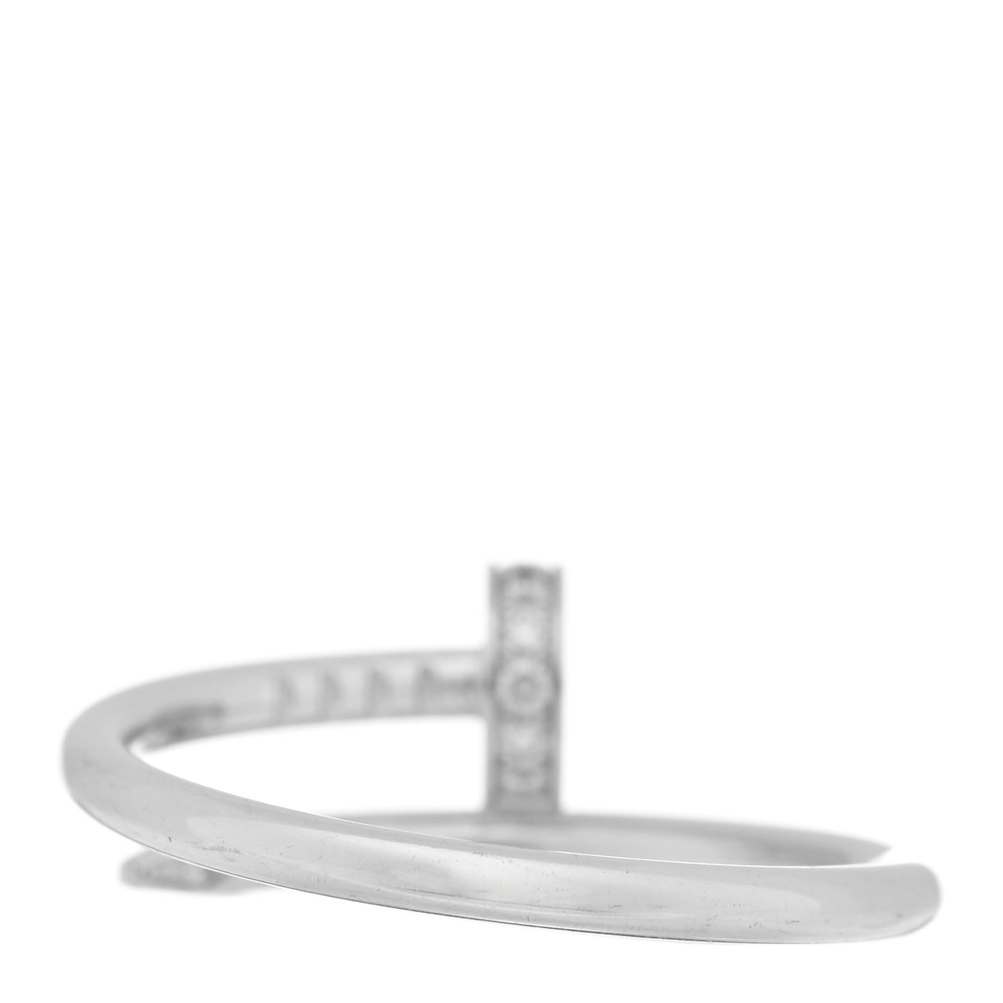 18K White Gold Diamond Small Juste Un Clou Ring 52 6