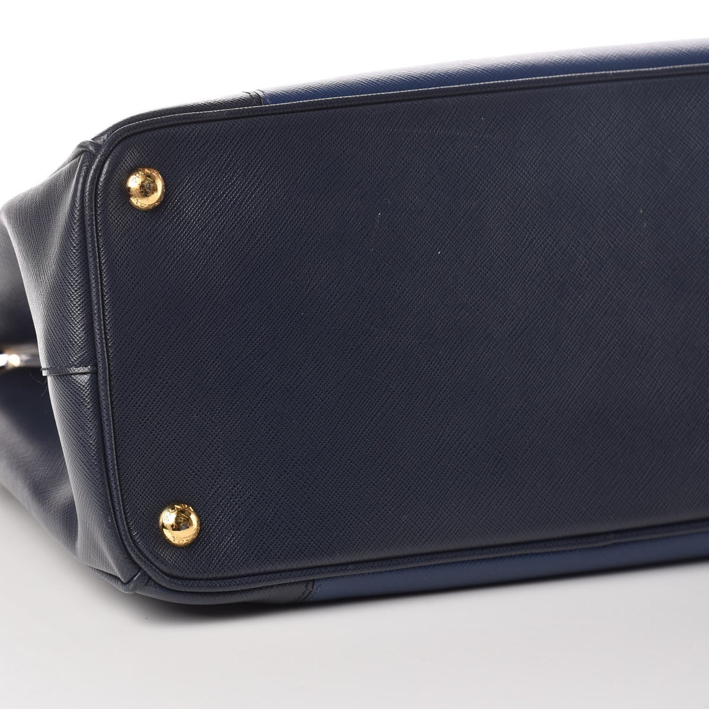 Saffiano Lux Colorblock Medium Galleria Double Zip Tote Baltico Bluette