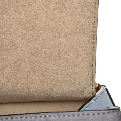 Chloe Suede Smooth Calfskin Drew Shoulder Bag Fresh Blue 7 of 9